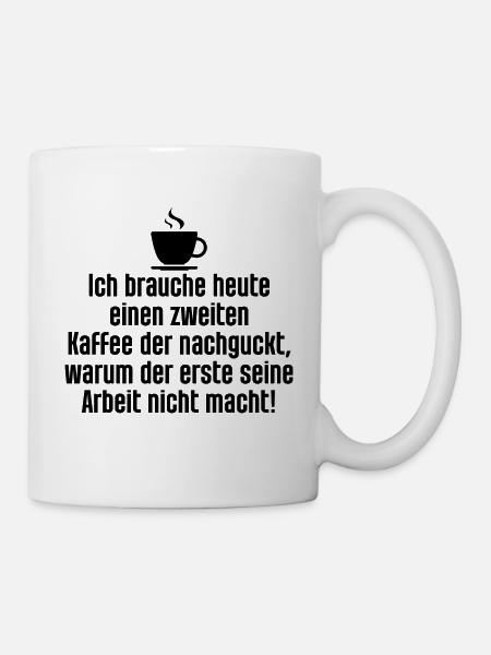 Kaffee schwartz - Tasse - Weiß