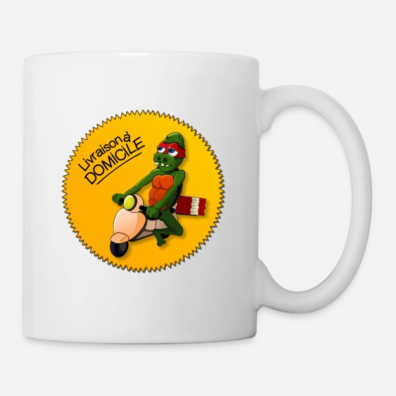 Tortue Ninja Pizza - Mug blanc - blanc