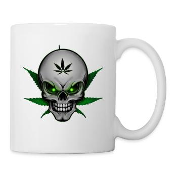 Hemp Skullhead 003 AllroundDesigns - Mug - white - Right