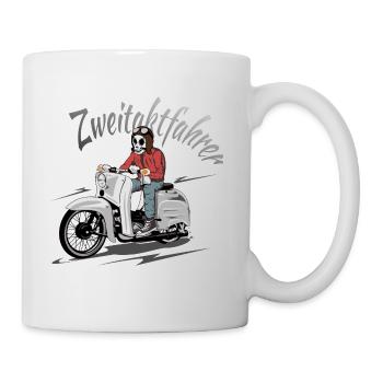 Simson Schwalbe Zweitaktfahrer - Tasse - Weiß - Rechts