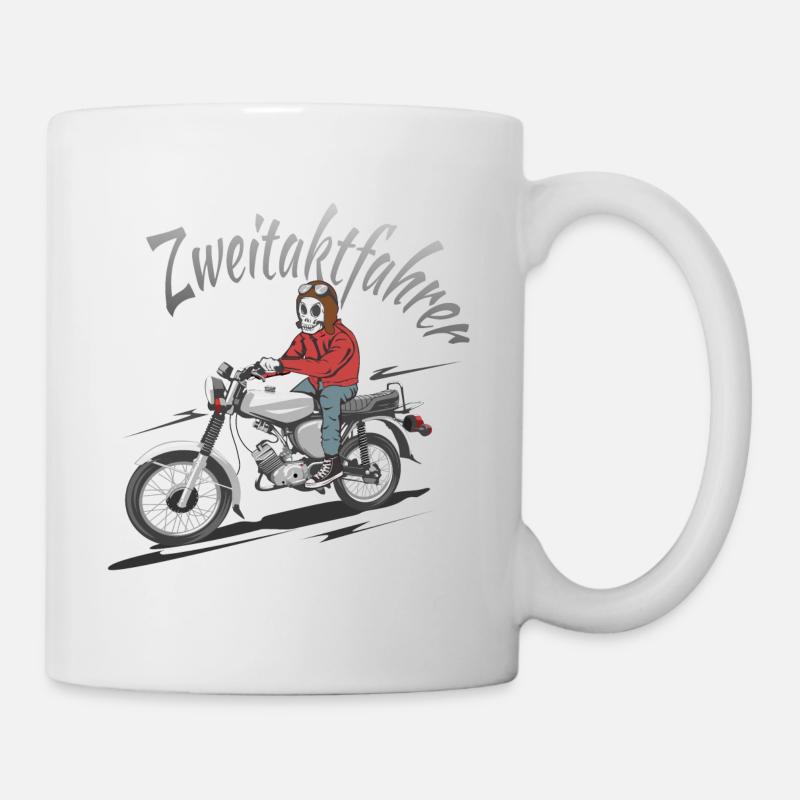 DDR Simson S51 Zweitaktfahrer - Tasse - Weiß