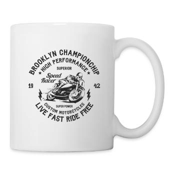 SPEED RACER BIKER CAFE RACER MOTORCYCLE RACE ALMOST - Mug - white - Right