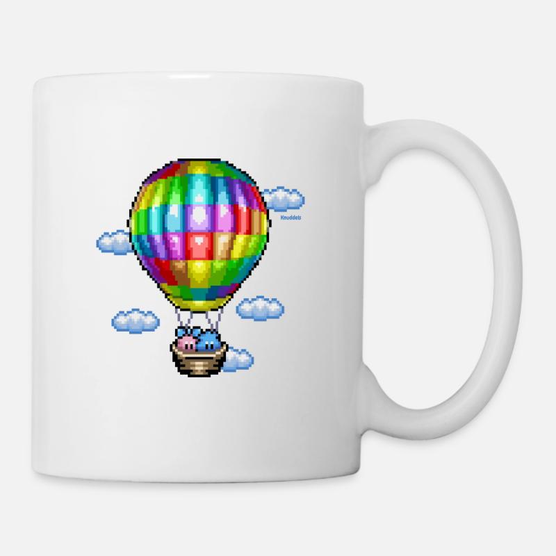 hot air balloon - Mug - white