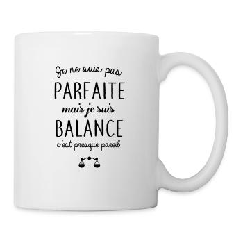 Je ne suis pas parfaite mais je suis balance - Mug blanc - blanc - Droite