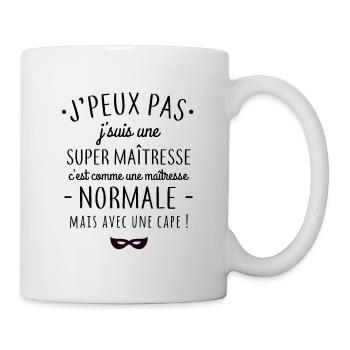 Super maîtresse - Mug blanc - blanc - Droite