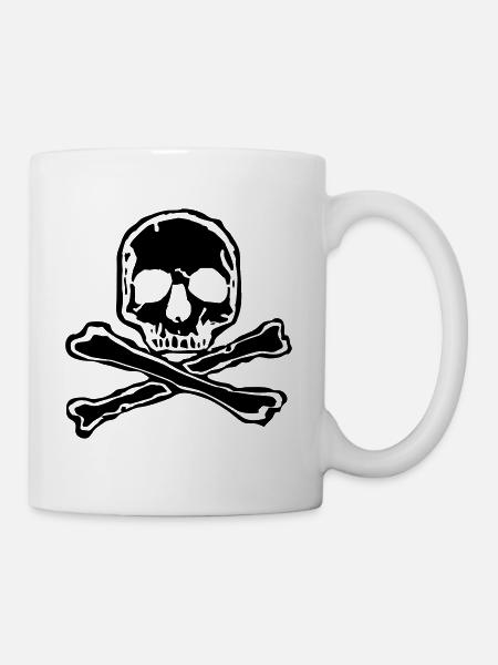 Skull Skull Tattoo Bones Skull Bone Style - Mug - white
