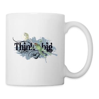 shirt motiv frosch mond positiv think big blaugrau - Tasse - Weiß - Rechts