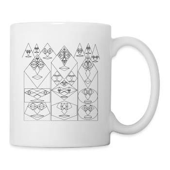 Three Tower Faces with Mountain Faces - Mug - white - Right