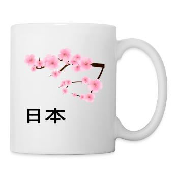 Asie japonaise de fleurs de cerisier du Japon Botanique Cerise - Mug blanc - blanc - Droite