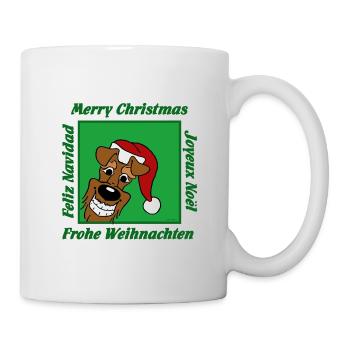 Irish Terrier Weihnacht - Tasse - Weiß - Rechts