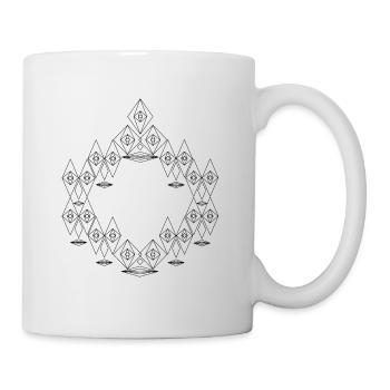 Faces prairie avec les yeux, le nez et la bouche - Mug blanc - blanc - Droite