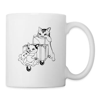 CAT CATS PETS GIFT T-SHIRT - Mug - white - Right