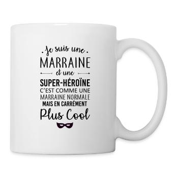 Marraine et super-héros - Mug blanc - blanc - Droite