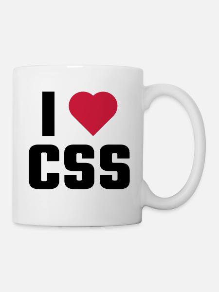Ich liebe CSS - Tasse - Weiß