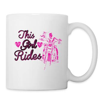 Biker Shirt - Biker Girl - Mug - white - Right