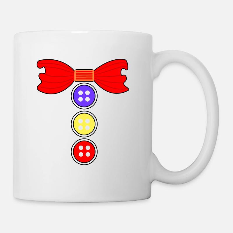 Carnival clown Cologne Mainz Kölsch ribbon costume - Mug - white