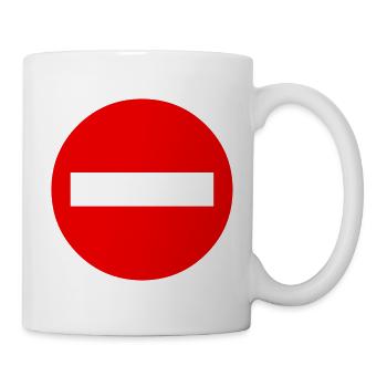 Verboten (V) - Tasse - Weiß - Rechts