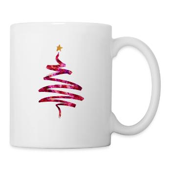 Christmas Tree - Pink Gold Gift Gift Idea - Mug - white - Right