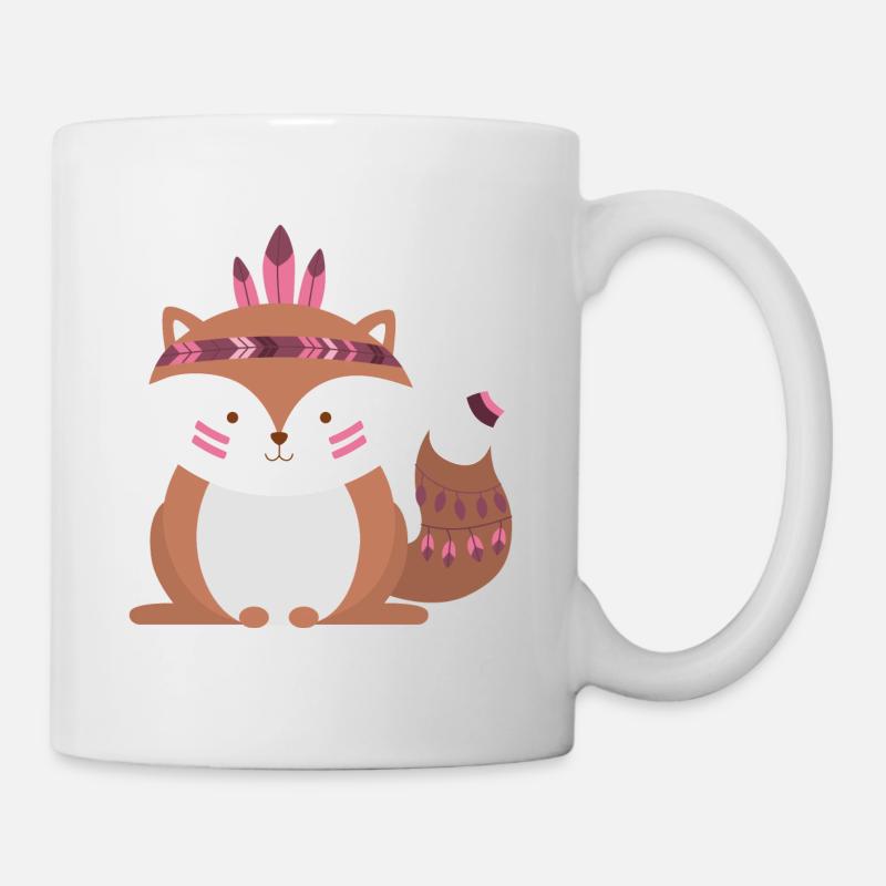 Indianer-Fuchs - Tasse - Weiß