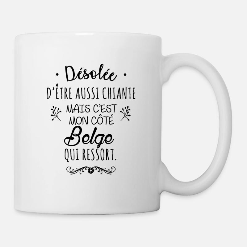 Mon côté Belge - Mug blanc - blanc
