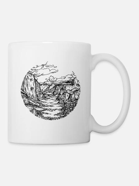 Yosemite landscape - Mug blanc - blanc