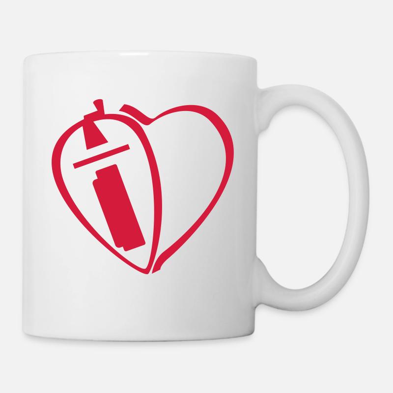 Ich liebe hurdy gurdy (Strap) - Tasse - Weiß
