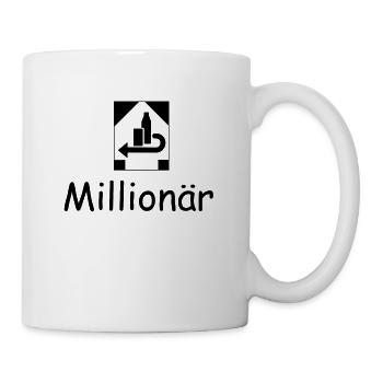 Pfand Millionär durch das Sammeln von Pfand - Tasse - Weiß - Rechts