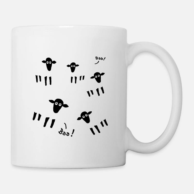 five sheep - Mug - white