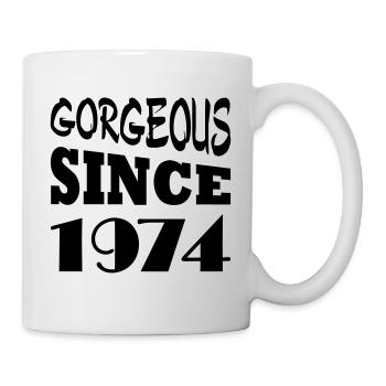 Gorgeous since 1974 - Mug - white - Right