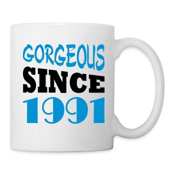 Gorgeous since 1991 - Mug - white - Right