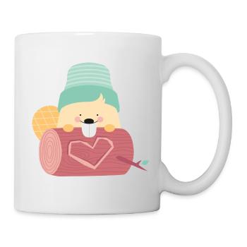 BEAVER IN LOVE - Tasse - Weiß - Rechts