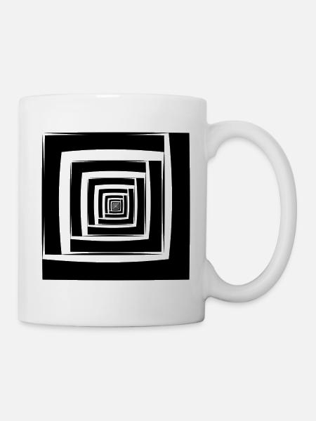 Quadrate Abstrakt Geometrie Geschenk Geschenkidee - Tasse - Weiß