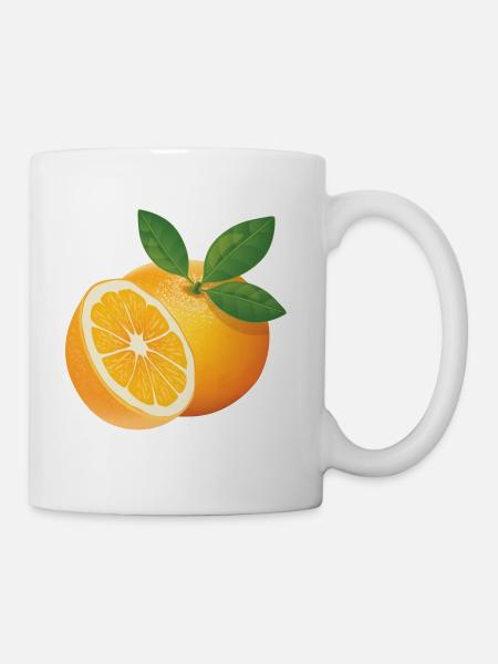 Orange - Tasse - Weiß