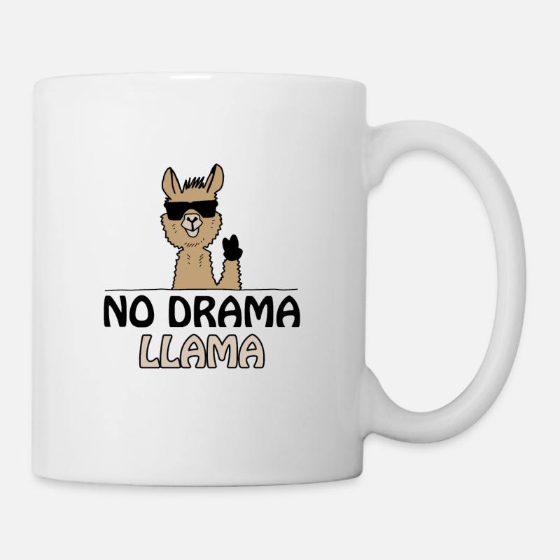 no drama lama - Tasse - Weiß