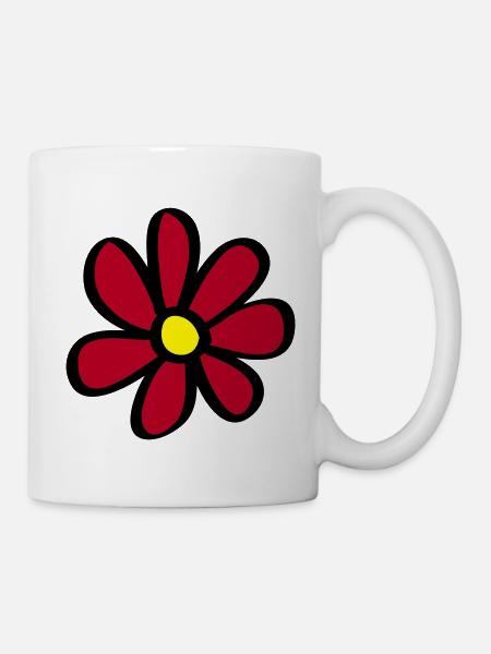 Blume - Tasse - Weiß