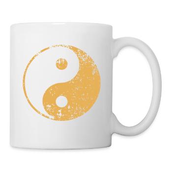 yoga yin yang beige - Mug - white - Right