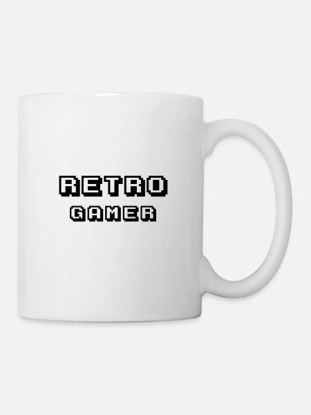 Arcade Retro Gamer Noir - Mug blanc - blanc