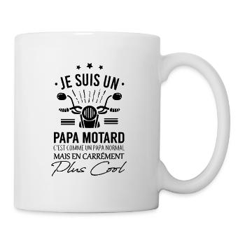 Papa motard - Mug blanc - blanc - Droite