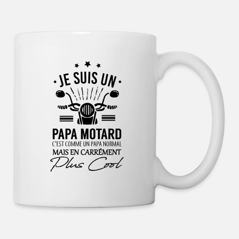 Papa motard - Mug blanc - blanc