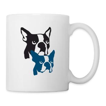 Boston Terrier Knochentiger - Tasse - Weiß - Rechts
