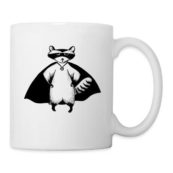 Waschbär Herrscher Yen - Tasse - Weiß - Rechts