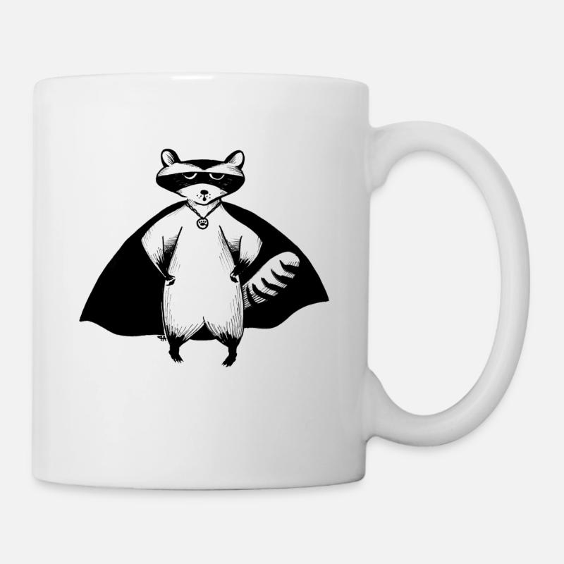 Waschbär Herrscher Yen - Tasse - Weiß