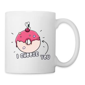 Donut: "JE VOUS CHOISIS" - Mug blanc - blanc - Droite
