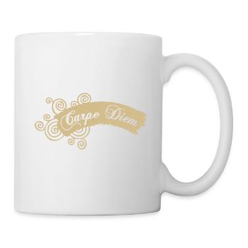 Carpe Diem de - Tasse - Weiß - Rechts