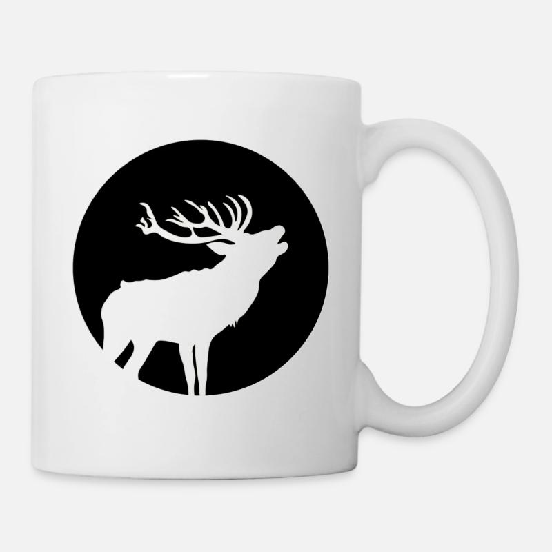 Cerf dans les chasseurs de forêts sauvages cadeaux sauvages - Mug blanc - blanc