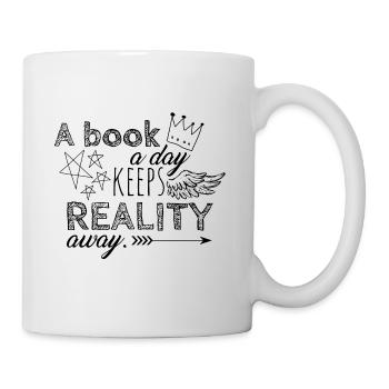 A book a day bookner shirt gift - Mug - white - Right