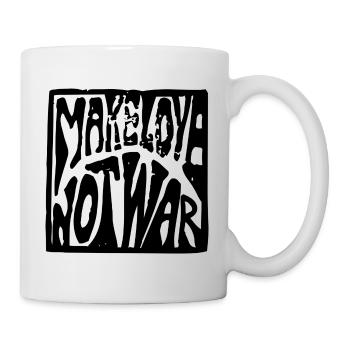 Macht Liebe keinen Krieg Weltfrieden Frieden - Tasse - Weiß - Rechts