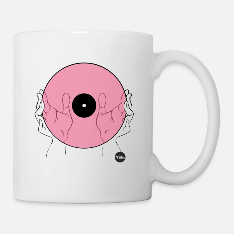 lets play techno - Tasse - Weiß