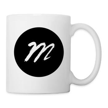 m in the circle black - Mug - white - Right