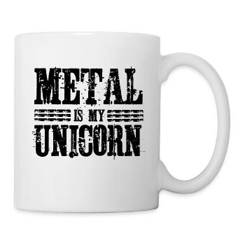 Metal is my unicorn - Fun shirt cup gift - Mug - white - Right